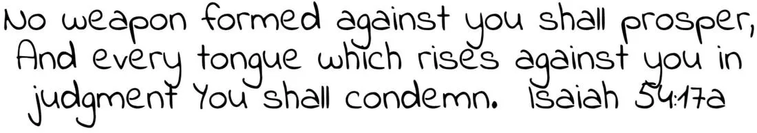 Scripture graphic: Isaiah 54:17