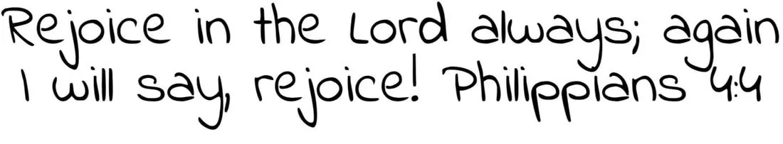 Scripture graphic: Philippians 4:4